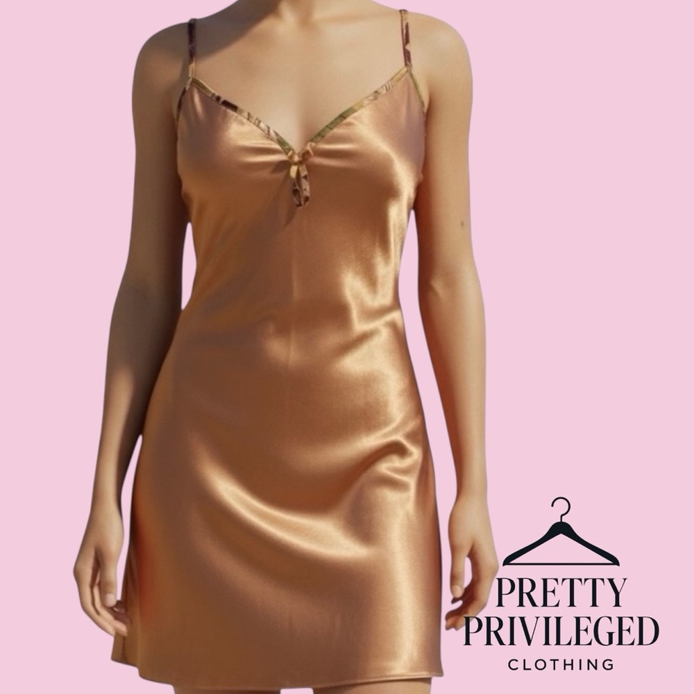 Secret Treasures Satin Chemise in Copper